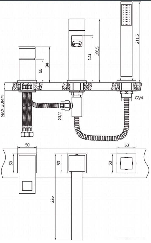 Смеситель Deante Anemon BCZ 013M (хром)