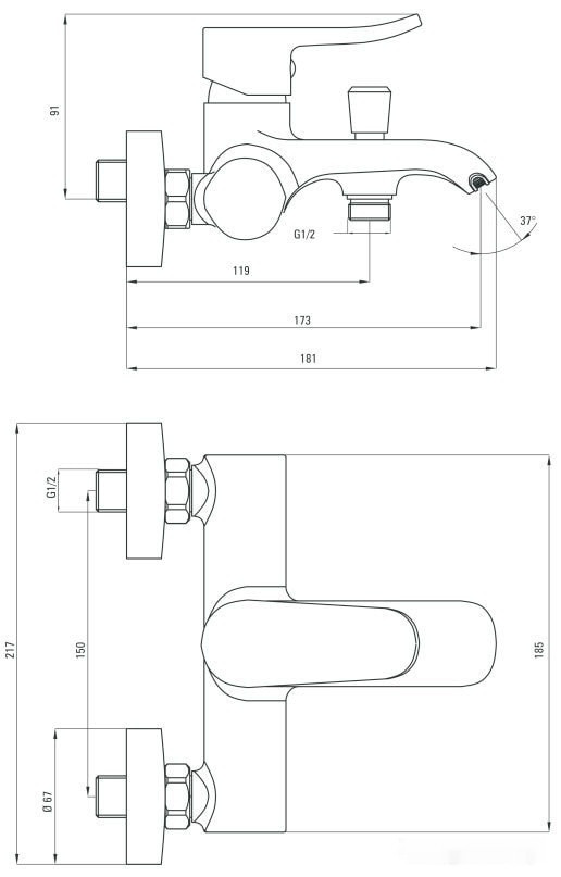 Смеситель Deante Werbena BCW 010M
