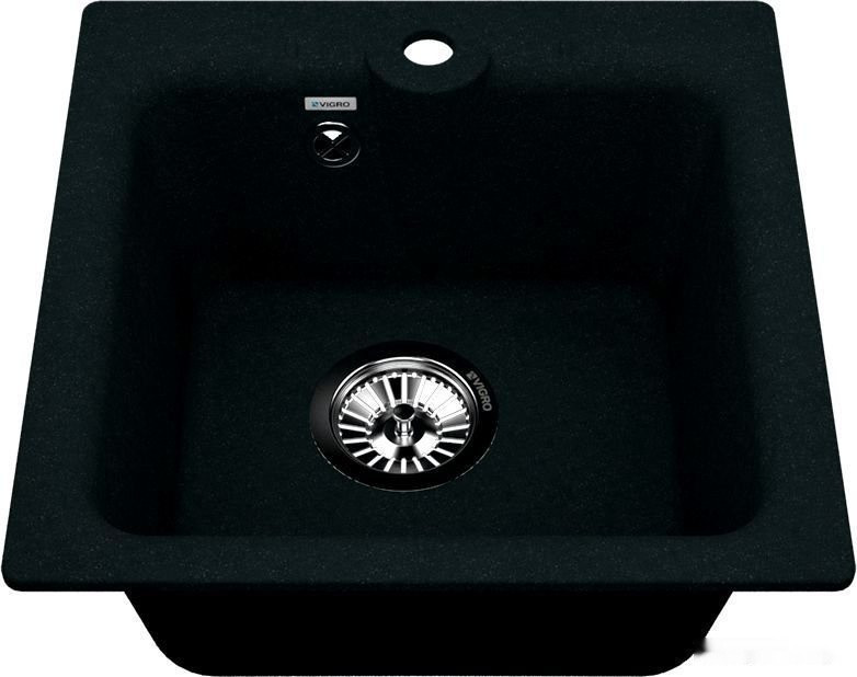 Кухонная мойка Vigro Vigronit VG201 (обсидиан)