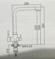 Смеситель Marrbaxx Карельский камень КМ006/Q7 (белый/хлопок)