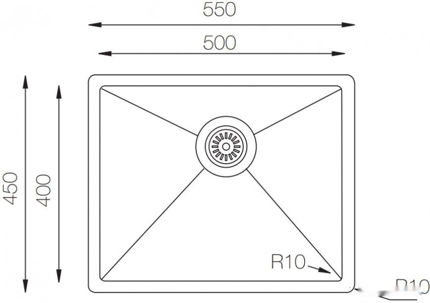 Кухонная мойка Zorg ZRN 5545 Titanium