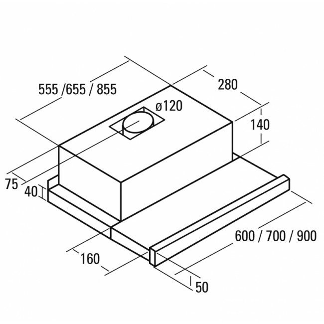 Вытяжка CATA TF-2003 60 Duralum/D 02017305