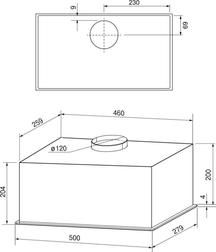 Вытяжка Krona Arven 500 PB V2 (белый)