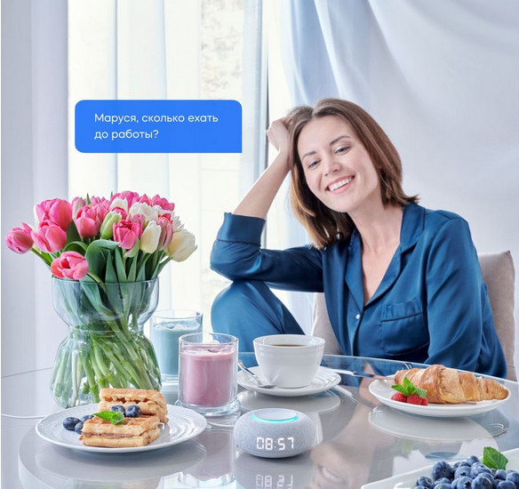 Умная колонка VK Капсула Мини (серый)