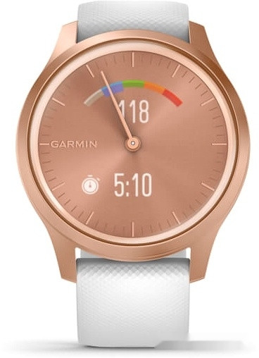 Гибридные умные часы Garmin Vivomove Style (розовое золото/белый)