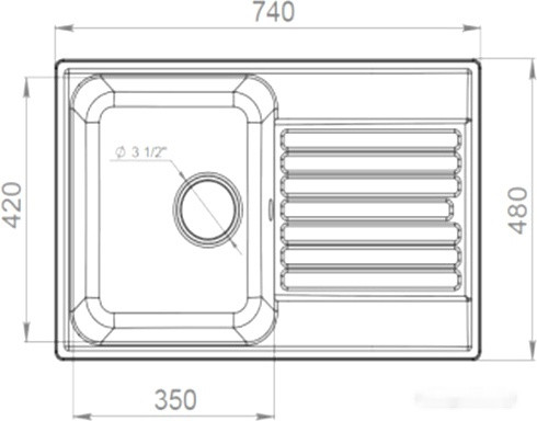 Кухонная мойка GranFest QUARZ Z-78 (черный)