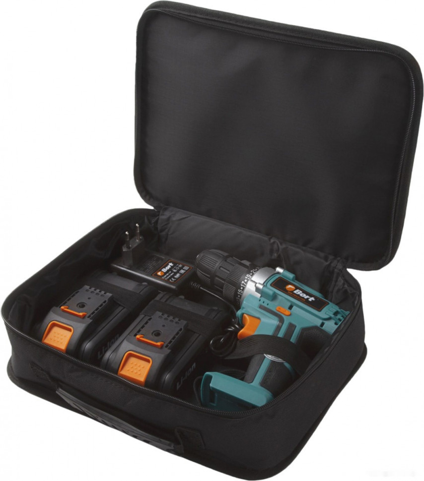 Дрель-шуруповерт BORT BAB-24UX2LI-FDK (с 2-мя АКБ)