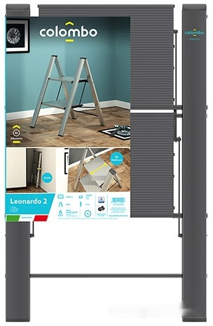 Лестница-стремянка Colombo Leonardo 2 G300A02W (2 ступени, черный)