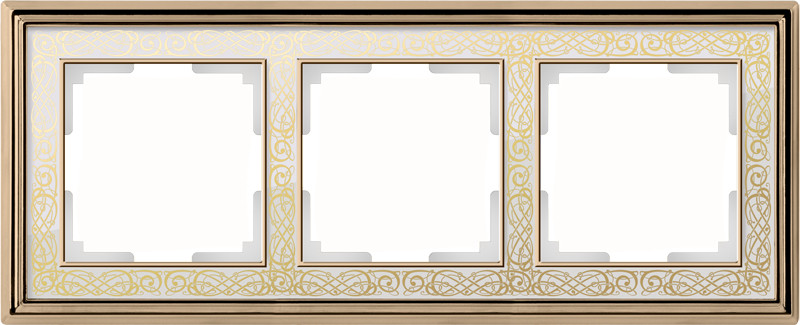 Рамка Werkel Palacio Gracia WL77-Frame-03 (Золотой-Белый)