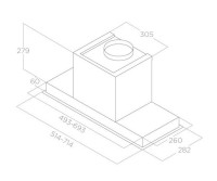 Вытяжка Elica HIDDEN 2.0 BLGL/A/90