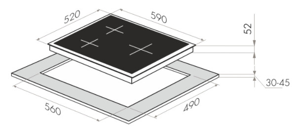 Варочная панель Maunfeld EVCE 593.T-BK