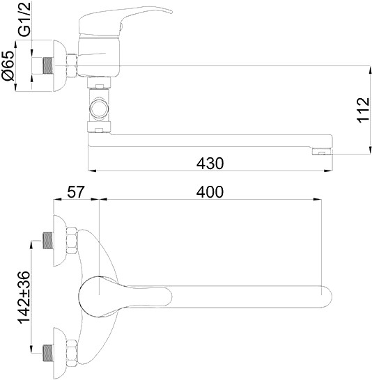 Смеситель Rubineta P-12/C Sher