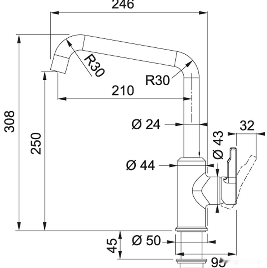 Смеситель Franke Urban (оникс)