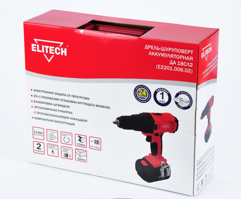 Дрель-шуруповерт Elitech E2201.006.02