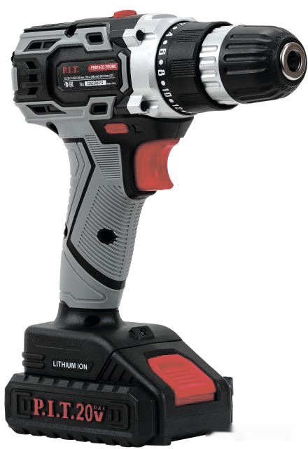Дрель-шуруповерт P.I.T. PSR18-D3 Promo (с 1-им АКБ, набор оснастки)
