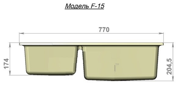 Кухонная мойка Polygran F-15 (Песочный)