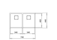 Кухонная мойка Teka Flexlinea RS15 2B 740 SQ