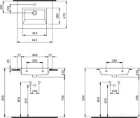 Умывальник Berges Wasserhaus Ego 60x47.5 182004