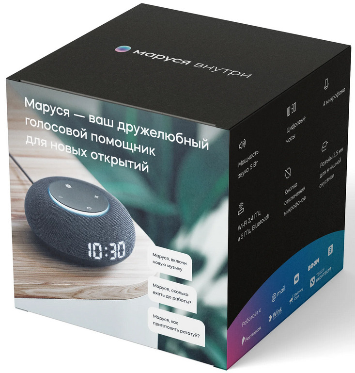 Умная колонка VK Капсула Мини (черный)