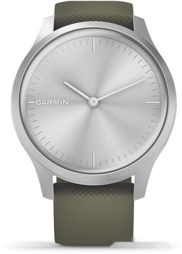 Гибридные умные часы Garmin Vivomove Style (серебристый/зеленый)
