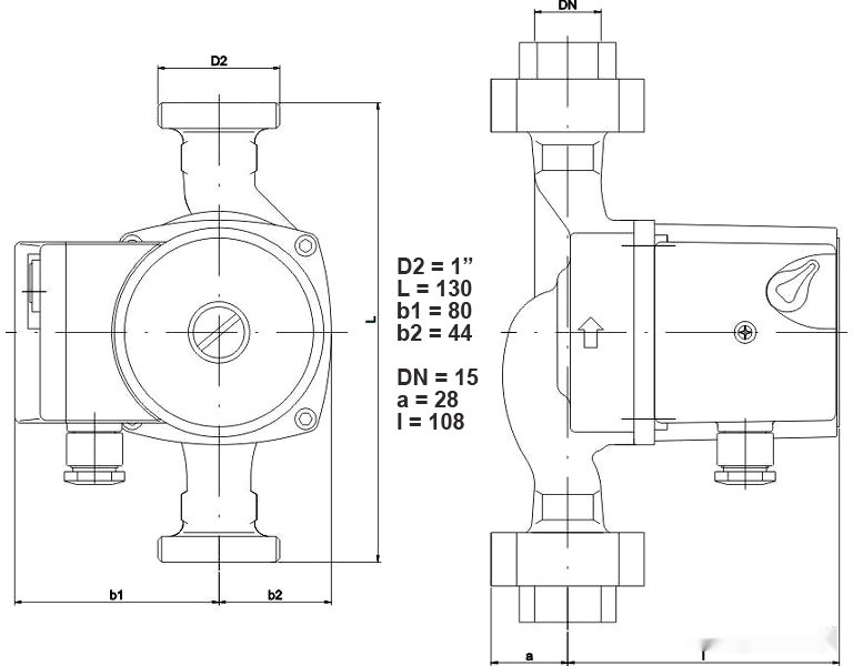 Циркуляционный насос IMP Pumps GHN 15/40-130