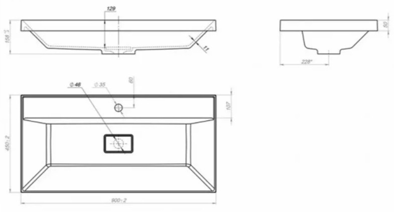 Умывальник Versalia Bazis 90