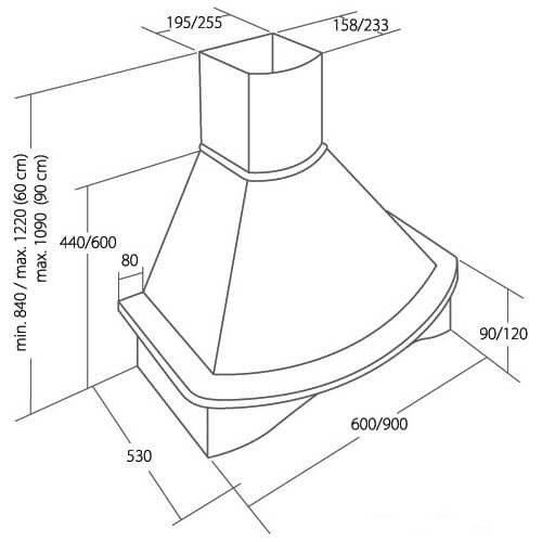 Вытяжка AKPO Rustica Nova wk-4 60 бежевый