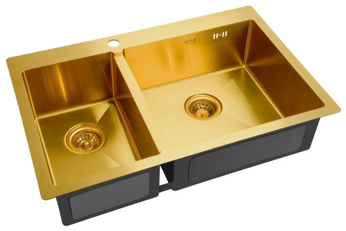 Кухонная мойка Zorg PVD SZR 78-2-51 R BRONZE