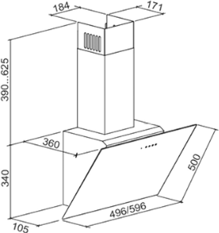 Вытяжка ZorG Technology Polo 60 S (черный, 700 куб. м/ч)