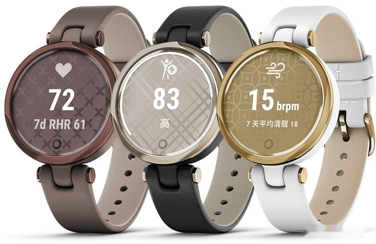 Умные часы Garmin Lily (светло-золотистый, белый/кожаный ремешок)