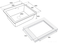 Кухонная мойка Paulmark Kante 60 PM106052-BE