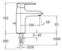 Смеситель Jacob Delafon Kumin E98827-CP