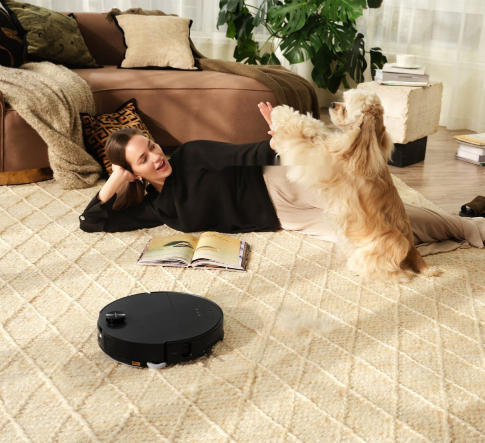 Робот-пылесос Roborock Robotic Vacuum Cleaner+Empty Wash Fill Dock S9 MaxV Ultra S90VER S9MVU52-02 (с русской озвучкой, черный)