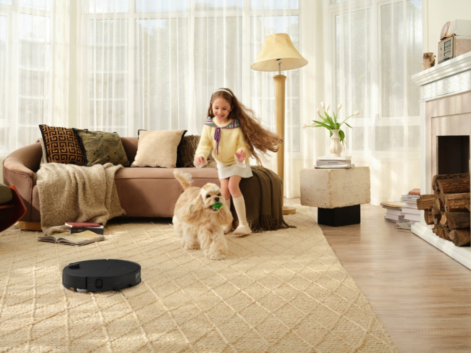 Робот-пылесос Roborock Robotic Vacuum Cleaner+Empty Wash Fill Dock S9 MaxV Ultra S90VER S9MVU52-02 (с русской озвучкой, черный)