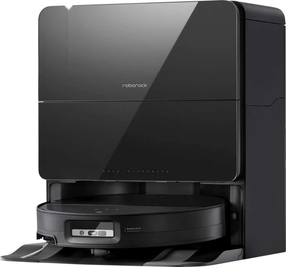 Робот-пылесос Roborock Robotic Vacuum Cleaner+Empty Wash Fill Dock S9 MaxV Ultra S90VER S9MVU52-02 (с русской озвучкой, черный)