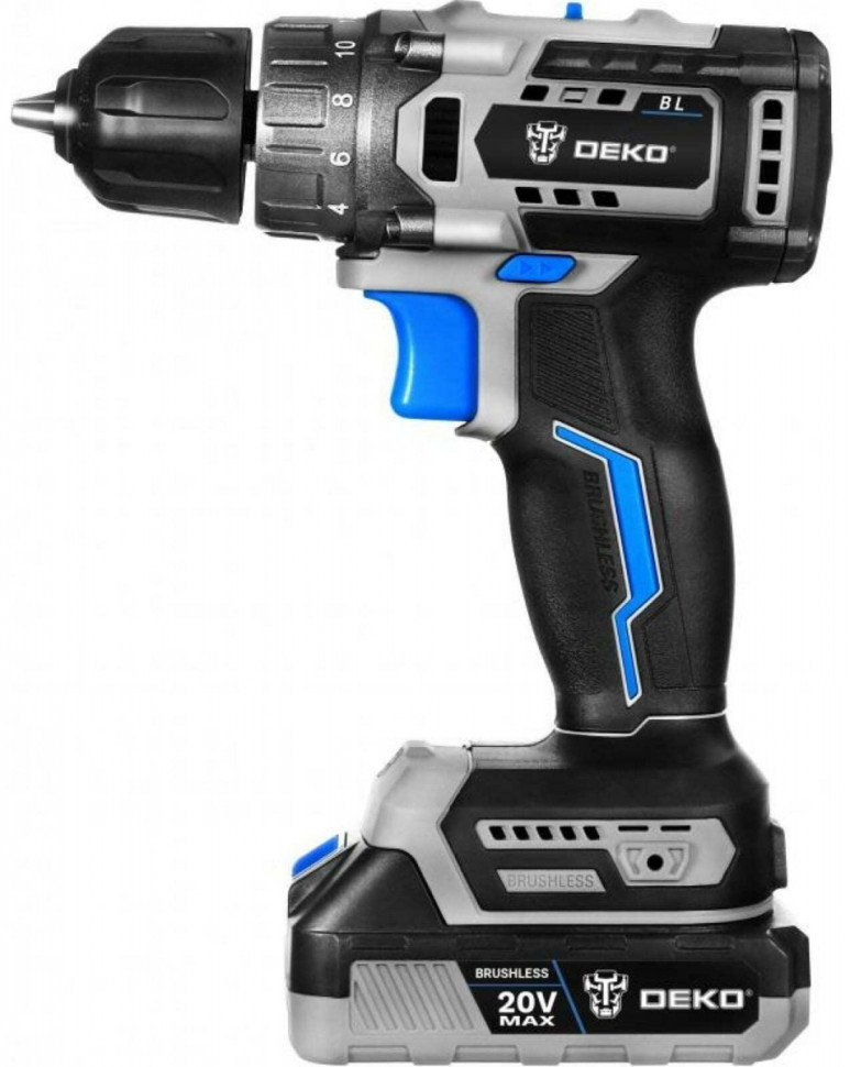 Дрель-шуруповерт Deko Sharker case 063-4036 (с 2-мя АКБ, кейс)