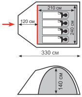 Палатка Totem Chinook 4 V2