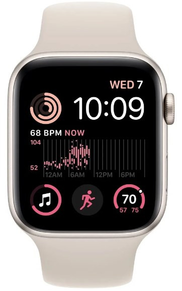 Умные часы Apple Watch SE 2 2023 40мм (сияющая звезда/сияющая звезда, S/M)