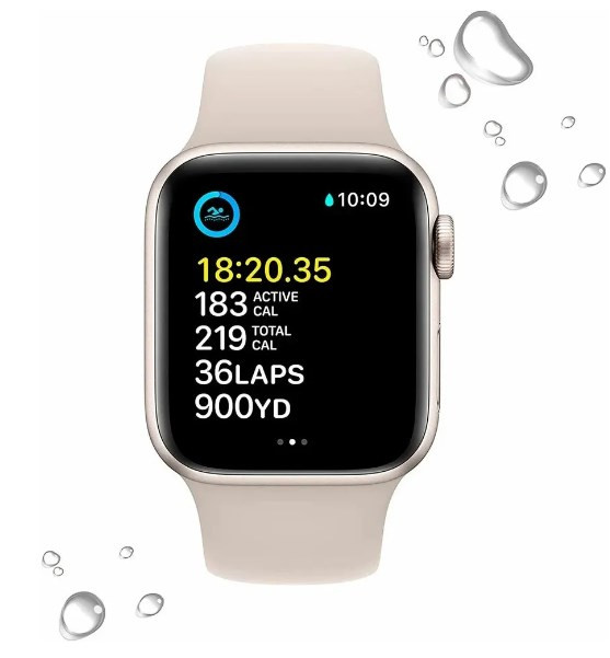 Умные часы Apple Watch SE 2 2023 40мм (сияющая звезда/сияющая звезда, S/M)