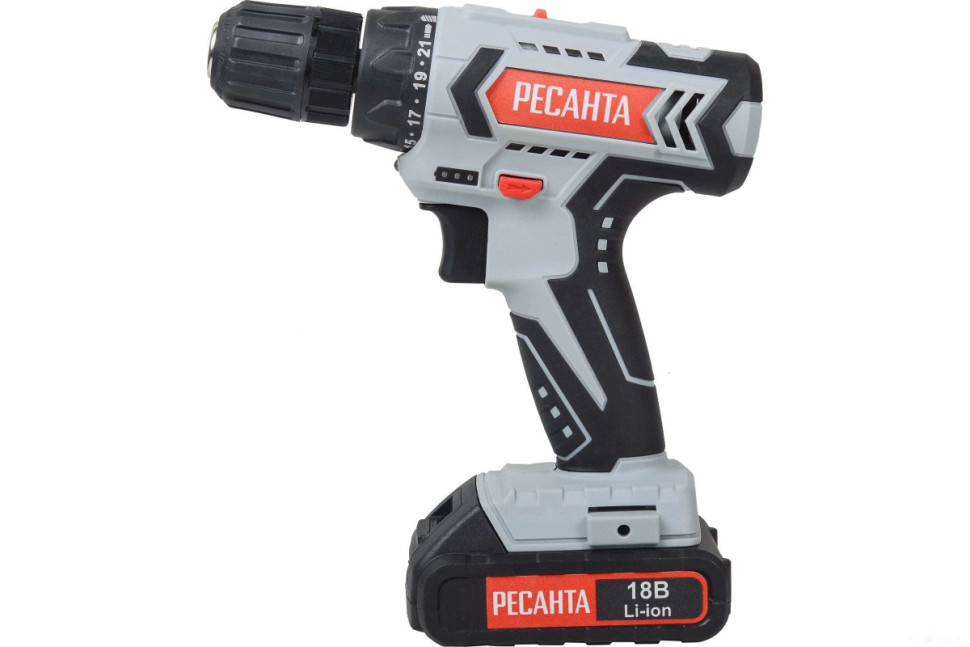 Дрель-шуруповерт Ресанта ДА-50Л2-18А (с 2-мя АКБ, кейс)