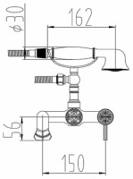 Смеситель Zorg A 200W-BR (античная бронза)