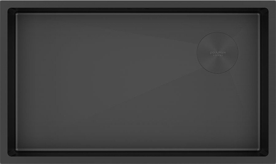 Кухонная мойка Paulmark Next-Skew 74 UNI PM887444-MBN (черный/черный матовый)