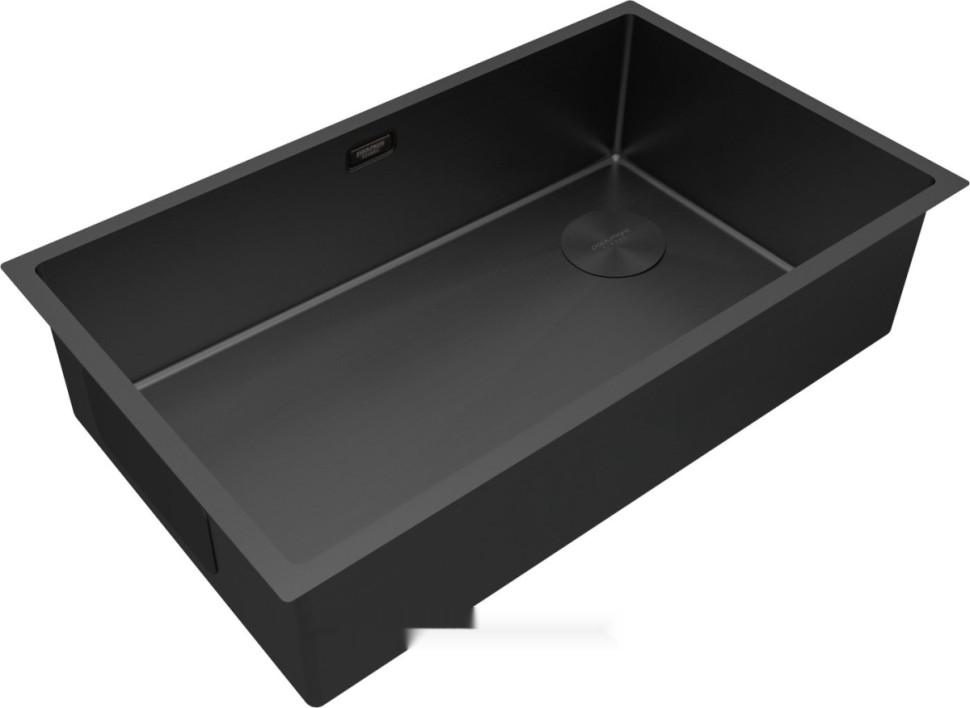 Кухонная мойка Paulmark Next-Skew 74 UNI PM887444-MBN (черный/черный матовый)