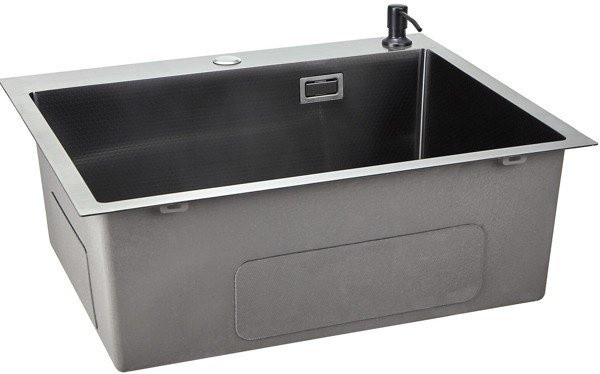 Кухонная мойка Stellar Decor S7050NB-D (нано черный)