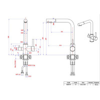 Смеситель GranFest Мрамор 3611 серый