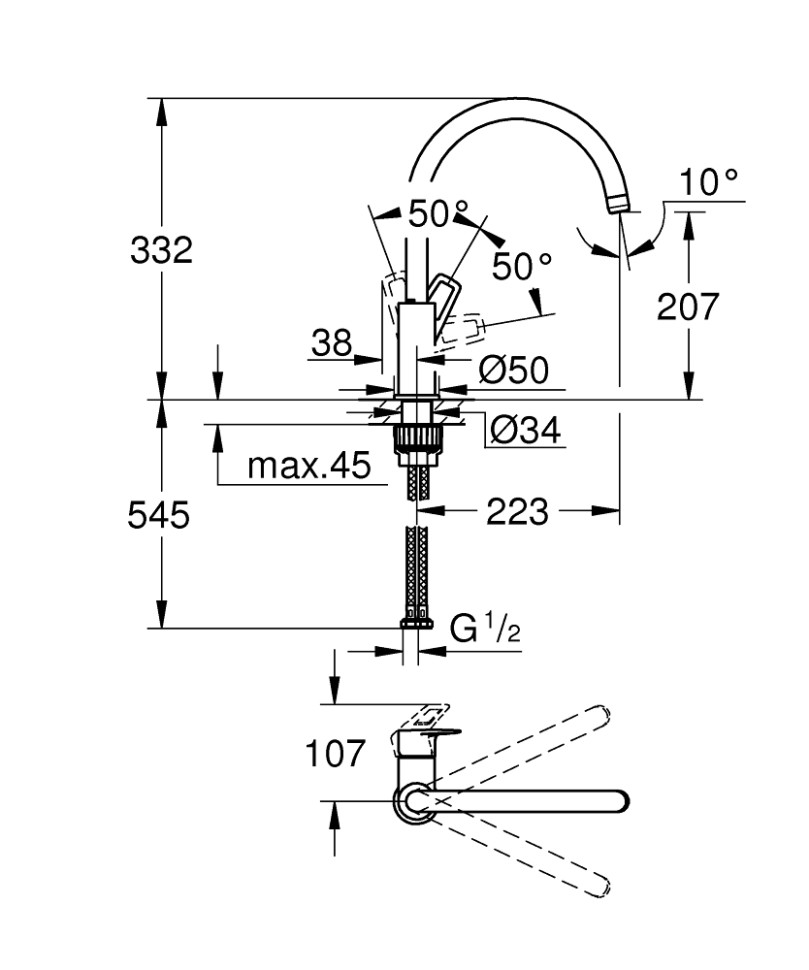 Смеситель Grohe Start Loop 30335DC1