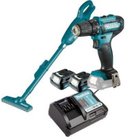 Набор аккумуляторного инструмента Makita CLX226X1 (шуруповерт, пылесос, 2 АКБ)