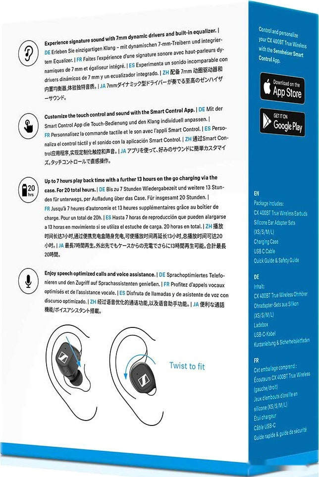 Наушники Sennheiser CX 400BT True Wireless (черный)