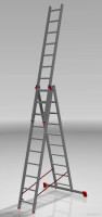 Лестница-стремянка Новая Высота NV 323 трёхсекционная профессиональная 3x10 ступеней