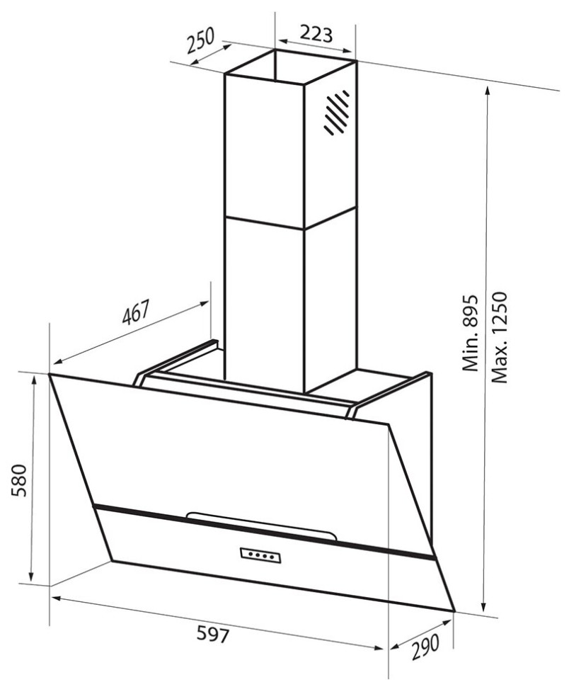 Вытяжка Zigmund & Shtain K 142.6 W
